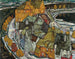 Croissant de maisons II - Egon Schiele — vista dell’opera