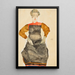Riproduzione del dipinto Donna con grembiule nero - Egon Schiele