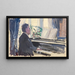 Leopold Czihaczek al pianoforte, bozzetto - Egon Schiele — quadro incorniciato alla parete