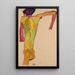 Riproduzione del dipinto Nu maschile che si sostiene - Egon Schiele