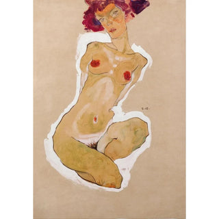 Egon Schiele - Squatting Female Nude.webp