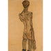 Riproduzione del dipinto Uomo maschio in piedi visto da dietro - Egon Schiele