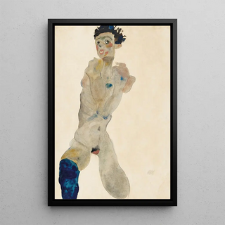 Egon Schiele - Stehender mnnlicher Akt mit verschrnkten Armen Selbstportrait.webp