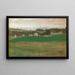Prairie con villaggio sullo sfondo II - Egon Schiele — quadro incorniciato alla parete