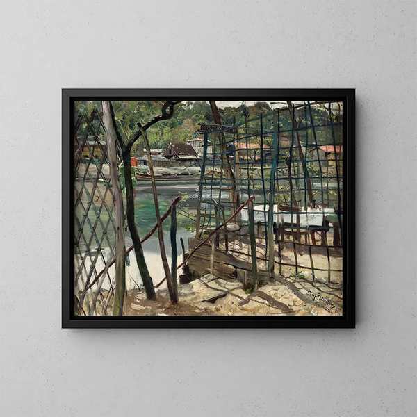 Paesaggio di Meudon, Francia - Eilif Peterssen — quadro incorniciato alla parete