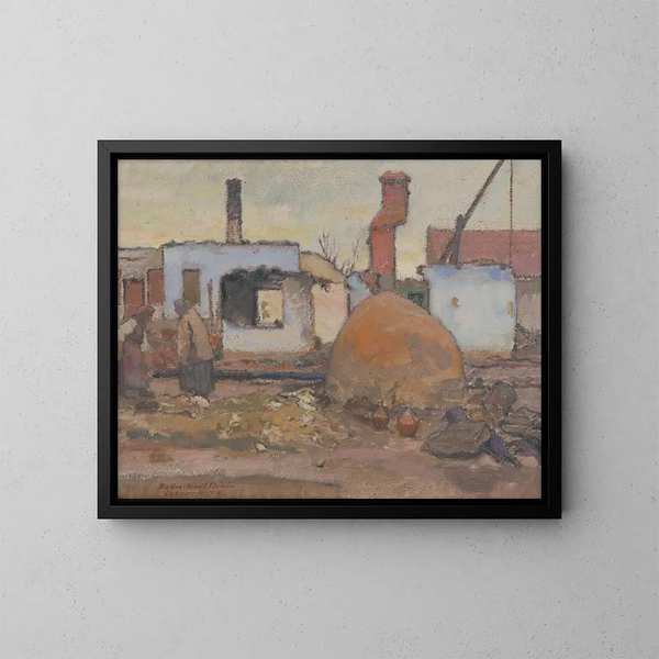 Dopo il passaggio del fronte - Elemér Halász-Hradil — quadro incorniciato alla parete