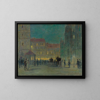 Elemr HalszHradil - Evening in front of the St Elisabeth Cathedral.webp