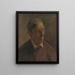 Studio di testa di uomo - Elemér Halász-Hradil — quadro incorniciato alla parete