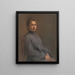 Ritratto della donna dell'artista - Elemér Halász-Hradil — quadro incorniciato alla parete