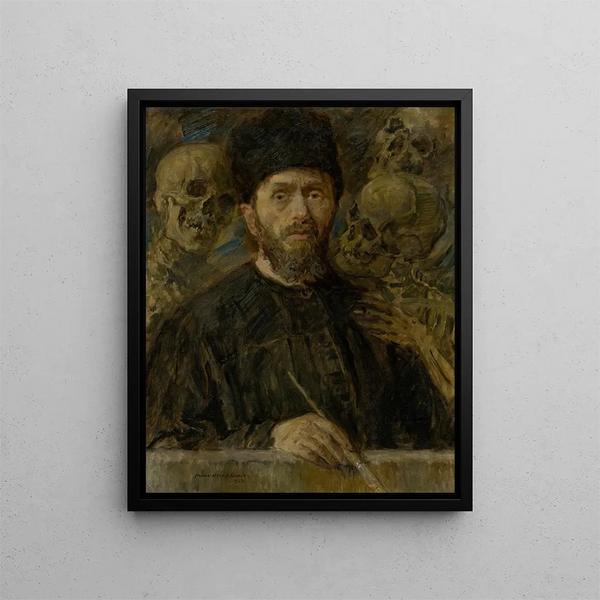 Autoritratto - Elemér Halász-Hradil — quadro incorniciato alla parete