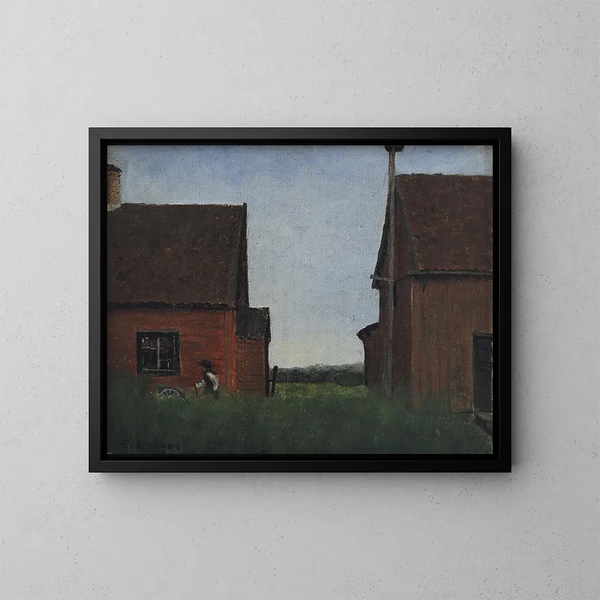 Scène di Lommaryd, Småland - Elias Erdtman — quadro incorniciato alla parete