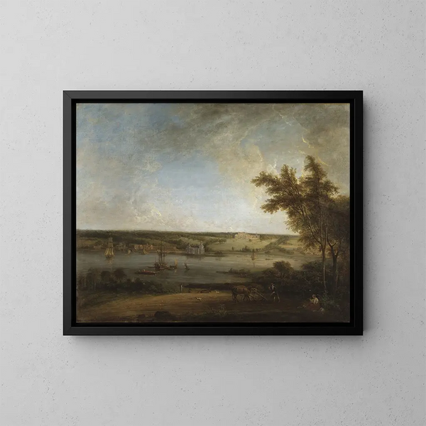 Paesaggio inglese da Mistley Hall, Essex - Elias Martin — quadro incorniciato alla parete