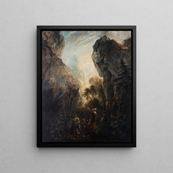 Jean-Baptiste predicazione - Elias Martin — quadro incorniciato alla parete