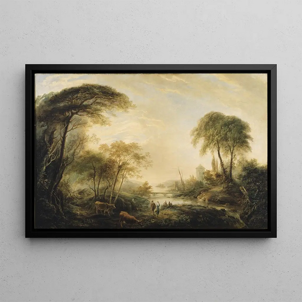 Paesaggio romantico - Elias Martin — quadro incorniciato alla parete