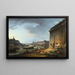 Vista di Parigi dal molo sotto il Pont Neuf - Elias Martin — quadro incorniciato alla parete