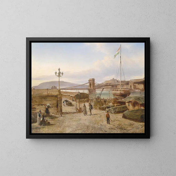 Vista su Buda - Elias Pieter van Bommel — quadro incorniciato alla parete