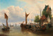 Vele nel porto - Elias Pieter van Bommel — vista dell’opera