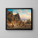 Vista di un mercato olandese - Elias Pieter van Bommel — quadro incorniciato alla parete