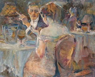 Elie Anatole Pavil - Evening In A Parisian Cafe.webp