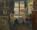 Repriseuse sa fenêtre devant Montmartre - Élie Anatole Pavil — vista dell’opera