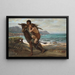 Pescatore e sirena - Elihu Vedder — quadro incorniciato alla parete