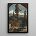 Tre alberi in Italia - Elihu Vedder — quadro incorniciato alla parete
