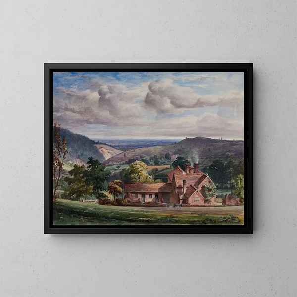 Cottage de Church Hill à Bromsgrove Lickey - Elijah Walton — quadro incorniciato alla parete