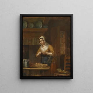 Elisabeth Alida Haanen - Beim pfelschlen in der Kche.webp