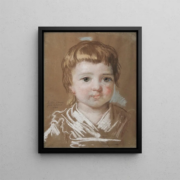 Jeanne Julie Louise Lebrun, la figlia dell'artista di due anni - Elisabeth Louise Vigée Le Brun — quadro incorniciato alla parete