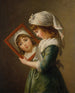 Julie Le Brun se regardant dans un miroir - Elisabeth Louise Vigée Le Brun — vista dell’opera