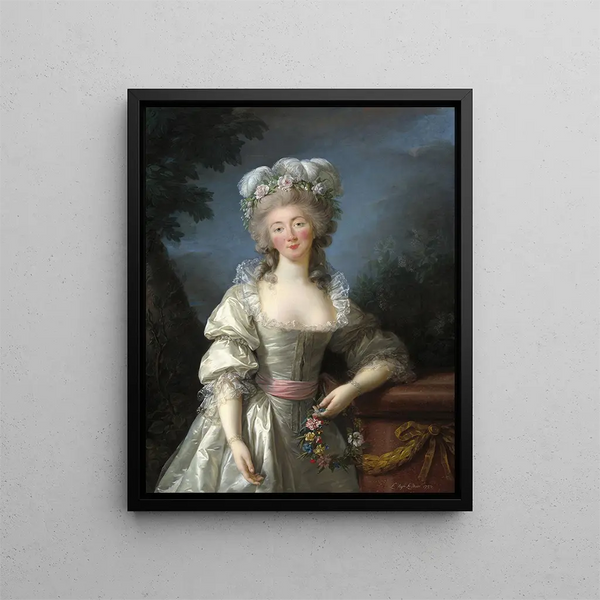 Madame du Barry - Elisabeth Louise Vigée Le Brun — quadro incorniciato alla parete