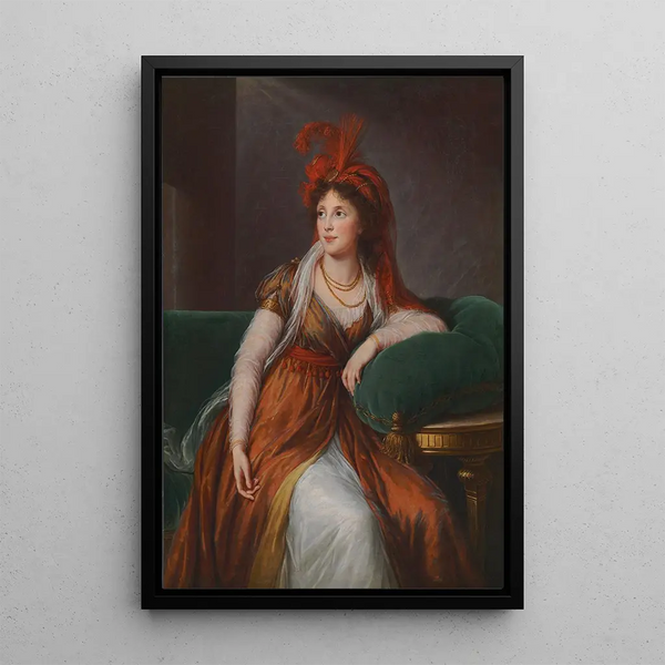 Ritratto della principessa Anna Alexandrovna Galitzin - Elisabeth Louise Vigée Le Brun — quadro incorniciato alla parete