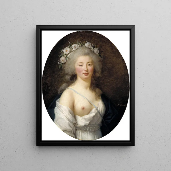 Ritratto di una giovane donna in Flore - Elisabeth Louise Vigée Le Brun — quadro incorniciato alla parete