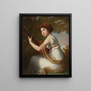 Elisabeth Louise Vige Le Brun - Portrait of the artists daughter JeanneJulieLouise Le Brun 17801819 playing a guitar.webp
