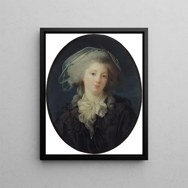 Ritratto presumibile di Charlotte Françoise Bergeret de Norinval - Elisabeth Louise Vigée Le Brun — quadro incorniciato alla parete