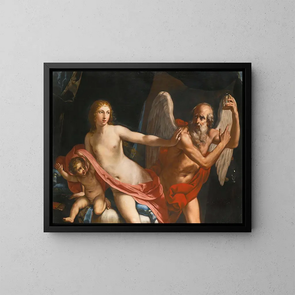 Bellezza che respinge il tempo - Elisabetta Sirani — quadro incorniciato alla parete