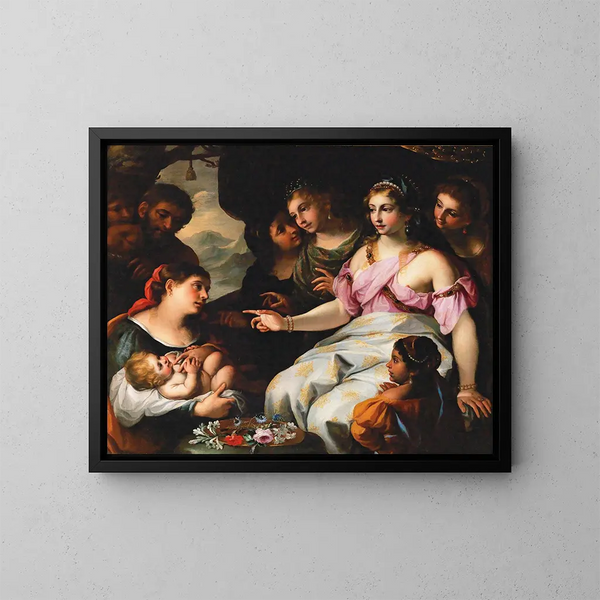 La scoperta di Mosè - Elisabetta Sirani — quadro incorniciato alla parete