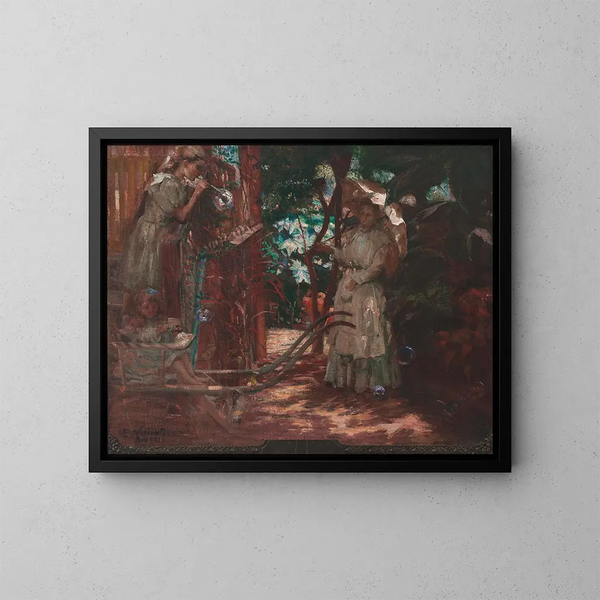 Bolle di sapone - Eliseu Visconti — quadro incorniciato alla parete