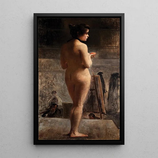 Nu femminile - Eliseu Visconti — quadro incorniciato alla parete