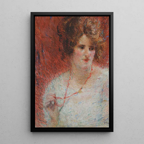Il collare - Eliseu Visconti — quadro incorniciato alla parete