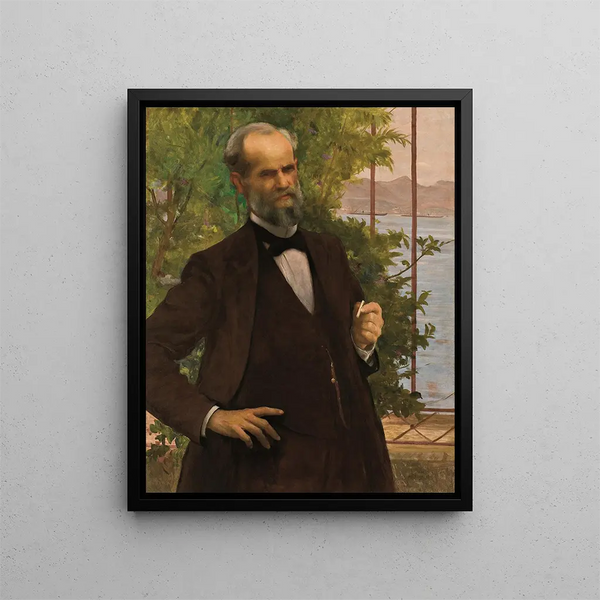 Ritratto di M. Simas - Eliseu Visconti — quadro incorniciato alla parete