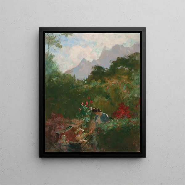 Un nid - Eliseu Visconti — quadro incorniciato alla parete