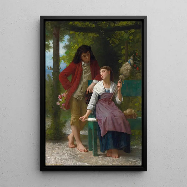 Prima delle fidanzamenti - Elizabeth Jane Gardner Bouguereau — quadro incorniciato alla parete