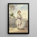 Giovane ragazza con falce e mazza da cricket - Elizabeth Murray — quadro incorniciato alla parete
