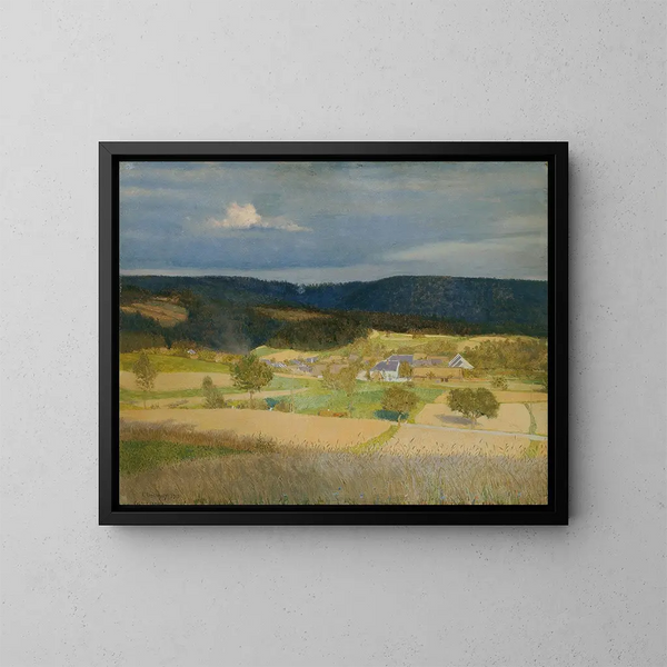 Villaggio al sole - Emanuel Baschny — quadro incorniciato alla parete