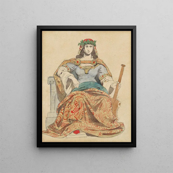 Deità femminile - Emanuel Gottlieb Leutze — quadro incorniciato alla parete