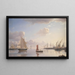 Vista di Langelinie verso i cantieri navali reali a Nyholm Copenaghen luce del mattino - Emanuel Larsen — quadro incorniciato alla parete