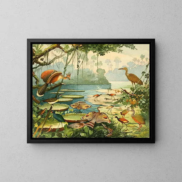 Cigane Pavo del Par Caro Piaoca Saracura Aan Ipequy - Emil August Göldi — quadro incorniciato alla parete