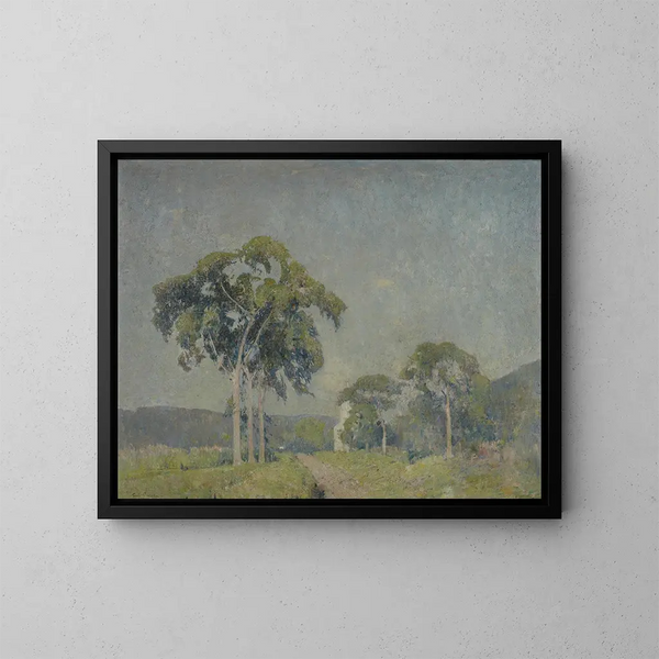 Paesaggio con alberi - Emil Carlsen — quadro incorniciato alla parete