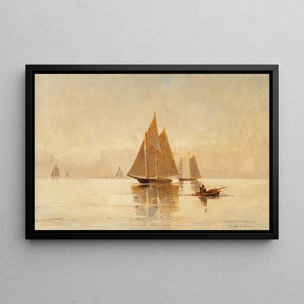 Voiliers le soir - Emil Carlsen — quadro incorniciato alla parete